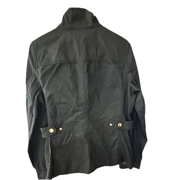 J Crew Relaxed Boyfriend Field Jacket Sz Sm Khaki Green Cinch Waist Full Zip - Picture 4 of 6